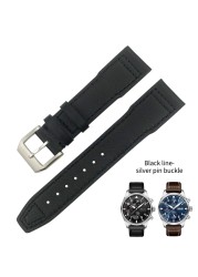 20mm 21mm 22mm High Quality Cowhide Genuine Leather Watchband Suitable for IWC Pilot Mark 18 Soft Brown Watch Strap Tang Clasp