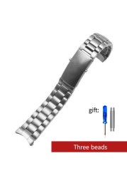 18mm 20mm 22mm quality 316L silver stainless steel watch straps strap for omega seamaster speedmaster planet ocean strap