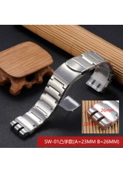 Watch Accessories for Swatch YCS YAS YGS Irony Strap Silver Solid Stainless Steel Watchband for Men/Women Metal Bracelet Stock