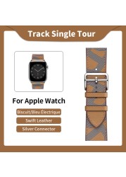 Kebitt High Quality Genuine Leather Single Round iWatch Smart Watch Strap for Apple Watch 7 6 Se 5 4 3 Strap 40mm 44mm 41mm 45mm