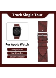 Kebitt High Quality Genuine Leather Single Round iWatch Smart Watch Strap for Apple Watch 7 6 Se 5 4 3 Strap 40mm 44mm 41mm 45mm