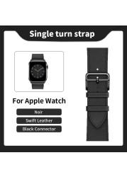 Kebitt High Quality Genuine Leather Single Round iWatch Smart Watch Strap for Apple Watch 7 6 Se 5 4 3 Strap 40mm 44mm 41mm 45mm