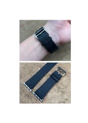 Kebitt High Quality Genuine Leather Single Round iWatch Smart Watch Strap for Apple Watch 7 6 Se 5 4 3 Strap 40mm 44mm 41mm 45mm