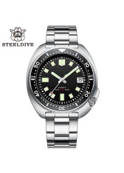 SD1970 Steeldive العلامة التجارية 44MM الرجال NH35 الغوص ووتش مع مدي السيراميك