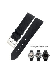 22mm Top Quality Nylon Watch Band Watchband Black Gray For Breitling Strap For Bentley World Avenger/Bentley Strap