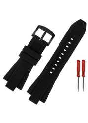 Silicone Rubber Watch Band Convex Interface 13mm For M-K MK8184 MK8295 MK8296 MK8445 MK8152 Watchband Man Watches Strap