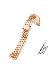 Casio Metal Wristband A158 / a159 / A168 /a169/b650 /aq230/ 700 Small Gold Watch Accessories Mouth18mm Convex Black Bracelet