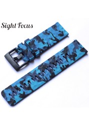 24mm Quick Release Watch Bands for Suunto 7 Spartan Sports Camouflage Silicone Watch Strap, Suunto 9, Traverse, D5 Diving Watches