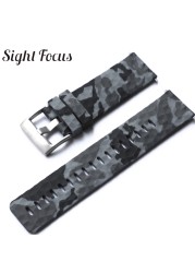 24mm Quick Release Watch Bands for Suunto 7 Spartan Sports Camouflage Silicone Watch Strap, Suunto 9, Traverse, D5 Diving Watches