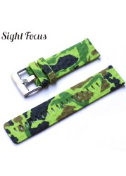 24mm Quick Release Watch Bands for Suunto 7 Spartan Sports Camouflage Silicone Watch Strap, Suunto 9, Traverse, D5 Diving Watches