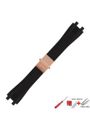 Men's silicone watch strap, silicone watch accessories, folding clasp, double pressure, 26mm, Athena, Ulysse, Nardin