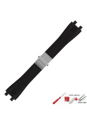 Men's silicone watch strap, silicone watch accessories, folding clasp, double pressure, 26mm, Athena, Ulysse, Nardin