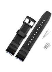 For Casio 5468 BLD EFR-303/304 EFR-516PB EFR-516 Silicone Rubber Band Resin Watch Strap 22mm Waterproof Watchband Strap