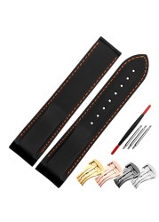 Rubber watch strap 20mm 22mm silicone watchband suitable for omega watch band folding clasp curved end wrist strap