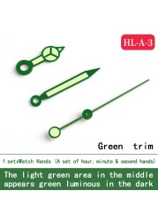 Mod Green Watch C3 Luminous Hands Fit NH35 NH36 6R Movement Parts For Seiko Skx007 Skx009 SPRD Watch Accessories