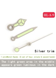 Mod Green Watch C3 Luminous Hands Fit NH35 NH36 6R Movement Parts For Seiko Skx007 Skx009 SPRD Watch Accessories