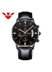 2309 NIBOSI Luxury Brand Mens Watches Business Dress Quartz Wristwatch Waterproof Chronograph Watch for Men Relogio Feminino