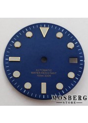 29mm sterile black green blue watch dial with date window for NH35 NH35A automatic movement accessories parts