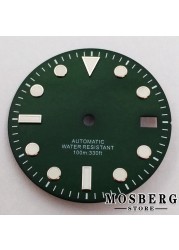 29mm sterile black green blue watch dial with date window for NH35 NH35A automatic movement accessories parts