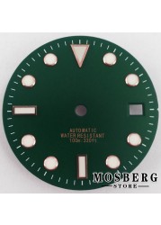 29mm sterile black green blue watch dial with date window for NH35 NH35A automatic movement accessories parts