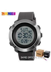 SKMEI - Simple Men's Digital Work Watch, PU Strap, Multifunctional LED Display, 5 Bar Water Resistant, 1267