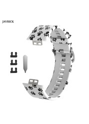 Printed Silicone Strap for Huawei Smart Watch, Soft Water Resistant Sport Watch Band Accessories