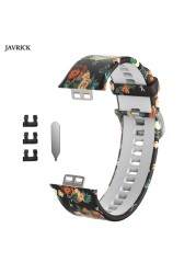 Printed Silicone Strap for Huawei Smart Watch, Soft Water Resistant Sport Watch Band Accessories