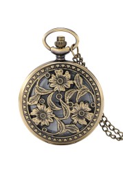 2022 New Production Personality Bronze Men's Pocket Watch With Luxurious Chain Quartz Watches Collections Souvenir