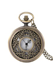 2022 New Production Personality Bronze Men's Pocket Watch With Luxurious Chain Quartz Watches Collections Souvenir