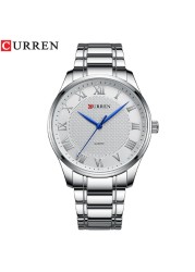 CURREN Men's Watch Stainless Steel Band Luminous Quartz Wrist Watches Male Creative Design Golden Clock Relogio Masculino