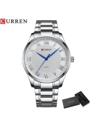 CURREN Men's Watch Stainless Steel Band Luminous Quartz Wrist Watches Male Creative Design Golden Clock Relogio Masculino