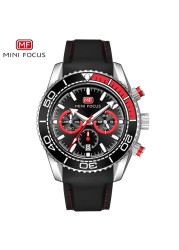 Men's Watches Top Brand Luxury Quartz Waterproof Fashion Multifunction Sports Wristwatches Relogio Masculino Black Silicone Strap