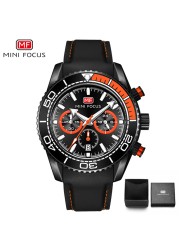 Men's Watches Top Brand Luxury Quartz Waterproof Fashion Multifunction Sports Wristwatches Relogio Masculino Black Silicone Strap