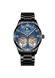 Ailang original master top brand men watch high quality 2019 latest design double tourbillon watch men swiss automatic hollow mechanical watch sport fashion trend casual business waterproof luminous watch