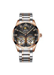 Ailang original master top brand men watch high quality 2019 latest design double tourbillon watch men swiss automatic hollow mechanical watch sport fashion trend casual business waterproof luminous watch