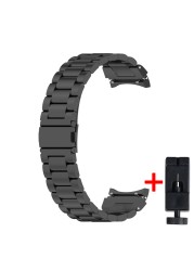 no gaps stainless steel band for samsung galaxy watch 4 classic 46mm 42mm strap matel correa galaxy watch 4 44mm 40mm bracelet