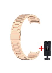 no gaps stainless steel band for samsung galaxy watch 4 classic 46mm 42mm strap matel correa galaxy watch 4 44mm 40mm bracelet