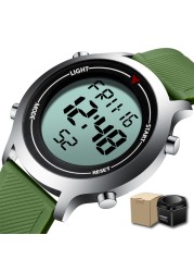 Men Alloy Watch New Digital Watch Erkek Kol Saati Waterproof Silicone Wrist Watch Dropship