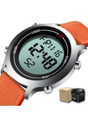 Men Alloy Watch New Digital Watch Erkek Kol Saati Waterproof Silicone Wrist Watch Dropship