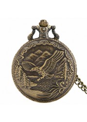 2022 Nostalgic Bronze WWII Aircraft Style Unique Quartz Chain Pocket Watch Sense Watches Souvenir Collection