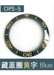 Green Luminous High Quality 40mm Slant Bezel Ceramic Insert for OMG Sea Master