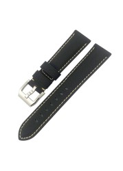 20mm 21mm 22mm Nylon Fabric Genuine Leather Watch Band Fit For IWC Watches Spitfire Pilot Mark 18 Top Gun Strap Pin Buckle