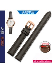 المرأة جلد طبيعي WatchBands ل كاسيو الأحفوري حزام (استيك) ساعة فولي فولي الأولى طبقة جلدية حزام ساعة اليد 12 مللي متر 14 مللي متر 16 مللي متر