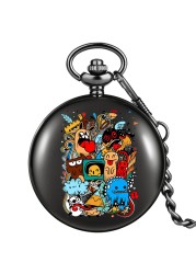 New accept custom men women unique quartz pocket watch with thick chain collectible watches graduation gift for classmates