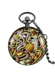 New accept custom men women unique quartz pocket watch with thick chain collectible watches graduation gift for classmates