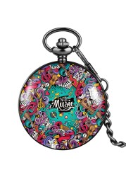 New accept custom men women unique quartz pocket watch with thick chain collectible watches graduation gift for classmates