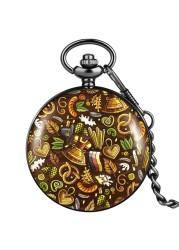 New accept custom men women unique quartz pocket watch with thick chain collectible watches graduation gift for classmates