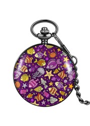 New accept custom men women unique quartz pocket watch with thick chain collectible watches graduation gift for classmates