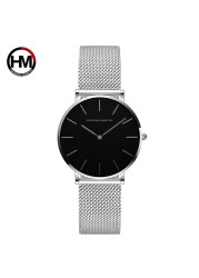 Japan Quartz Movement High Quality 36mm Hana Martin Women Stainless Steel Mesh Rose Gold Waterproof Ladies Watch Dropshipping