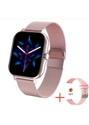 New Ladies Smart Watch Men 1.69 inch Color Screen Full Touch Fitness Tracker Call Ladies Smart Watch for Android IOS+Box